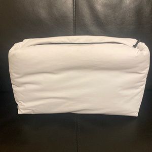KASSL Editions Padded "Pillow" Clutch Bag - Size XS - White/Cream Oil Coated
